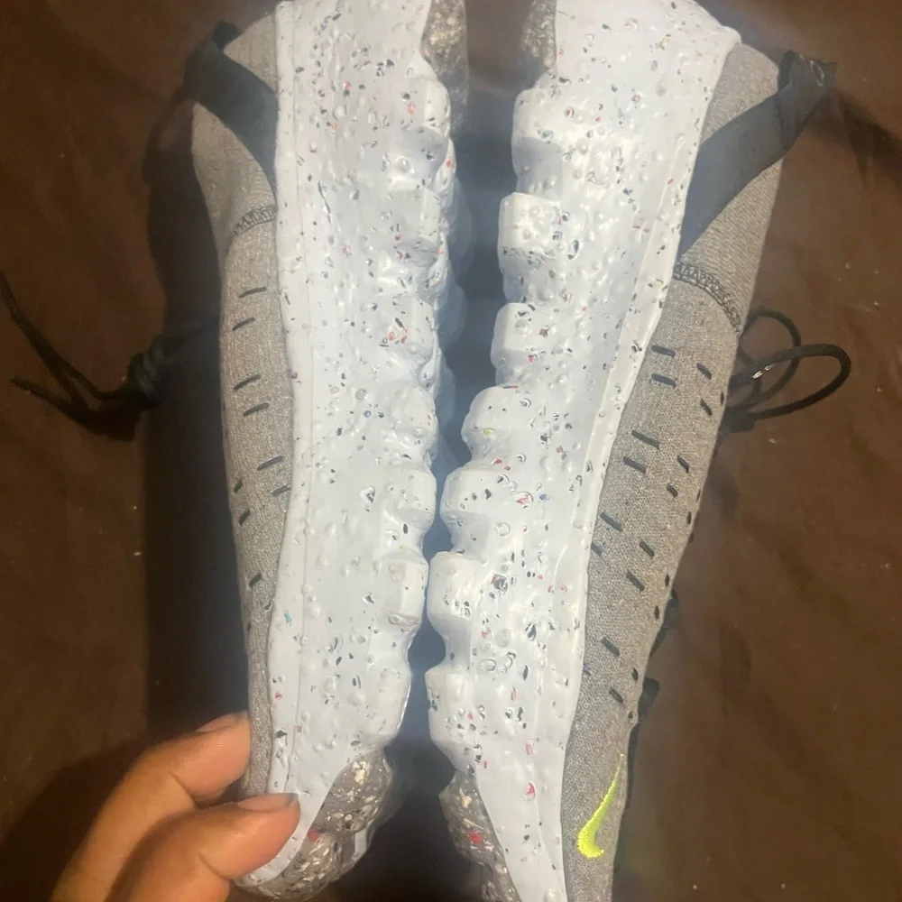 Gray and Yellow Athletic Sneaker Nike Space Hippie fits men size 12.5